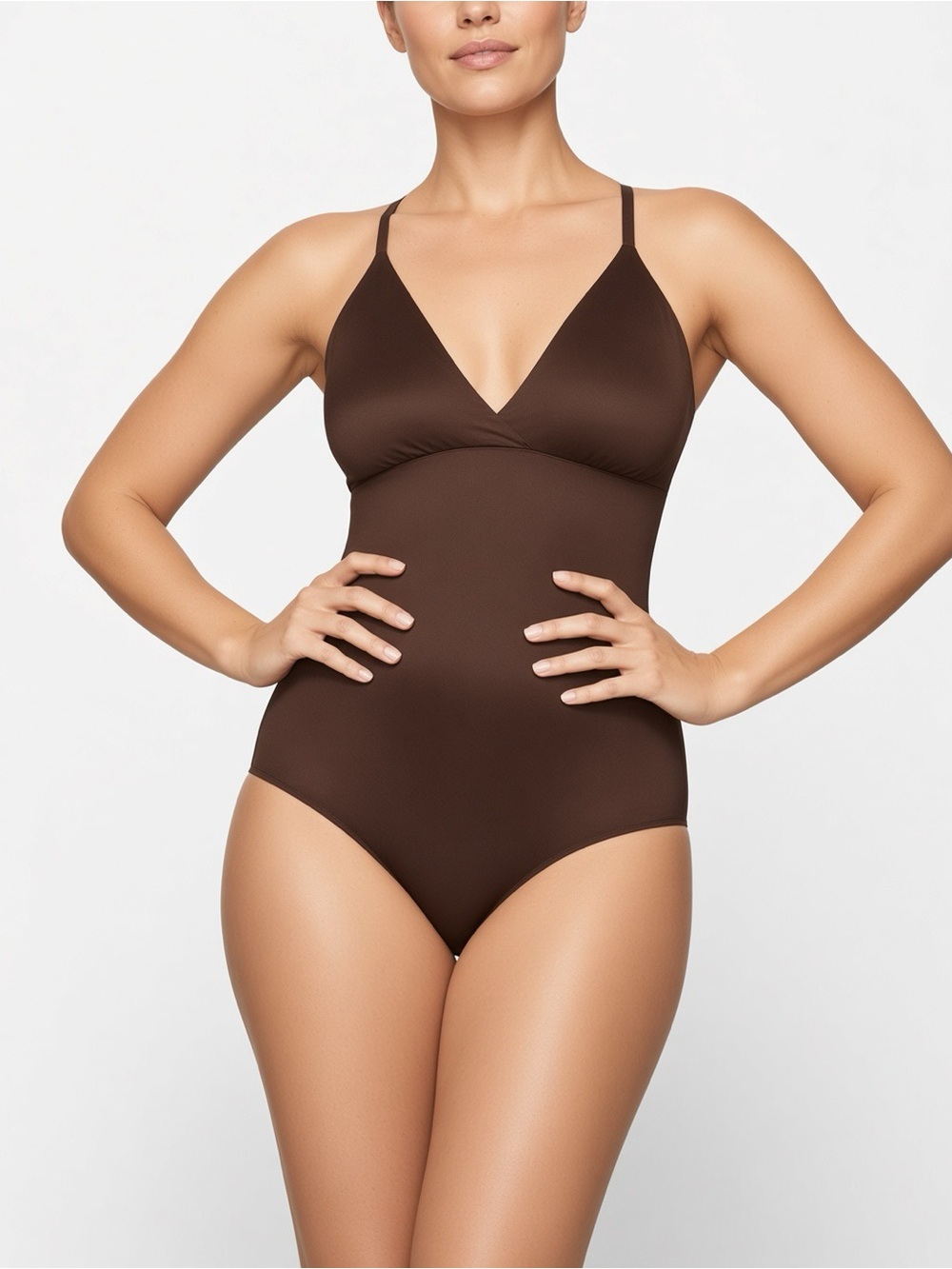 🤎 SKIMS Simply Bare Bodysuit Brief With Snaps | Cocoa | XXS | NWOT